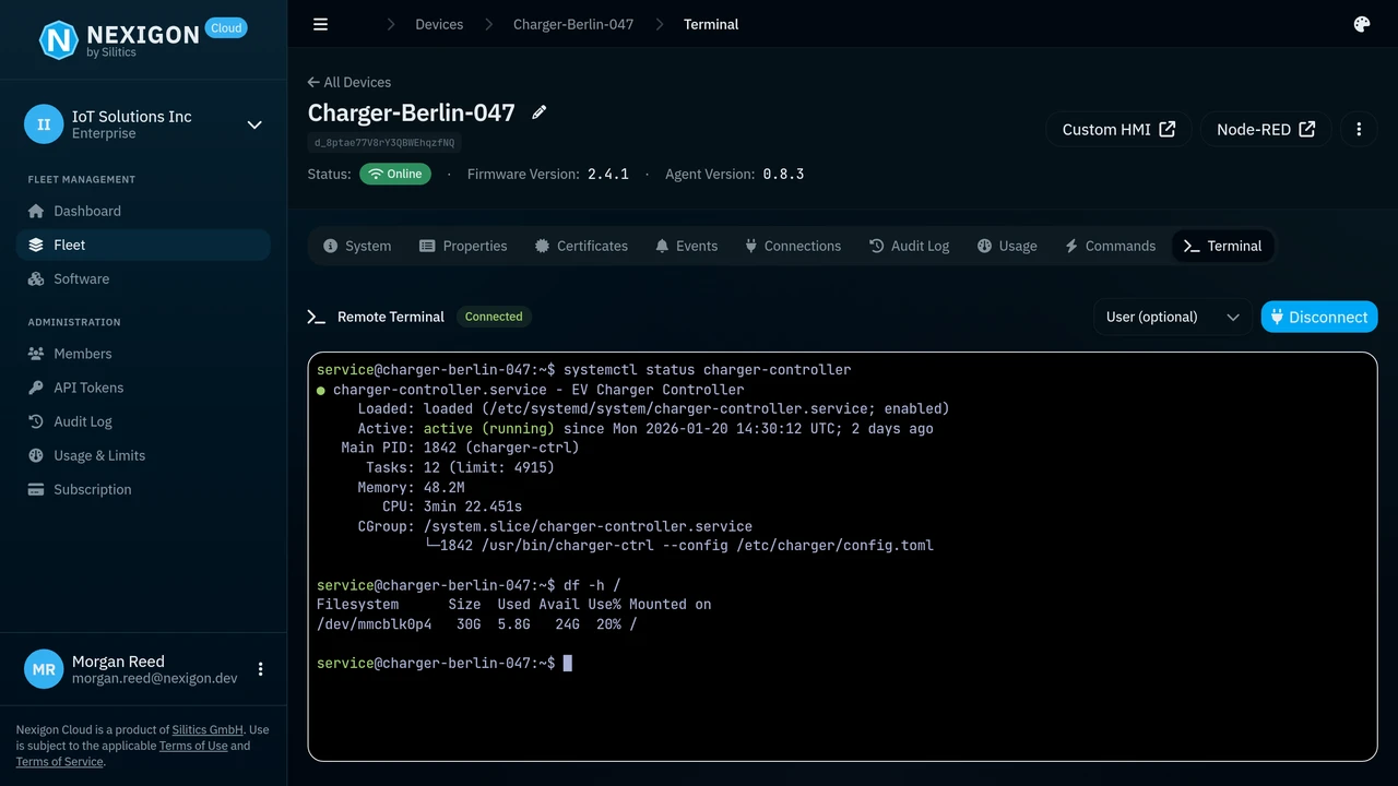 Nexigon Remote Terminal